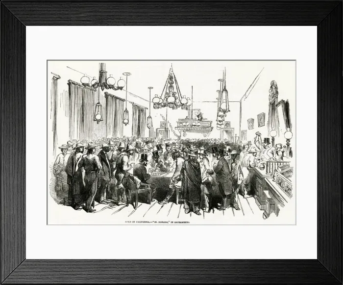 Framed Print : Gold in California 1852 Framed Print : Gold in California 1852