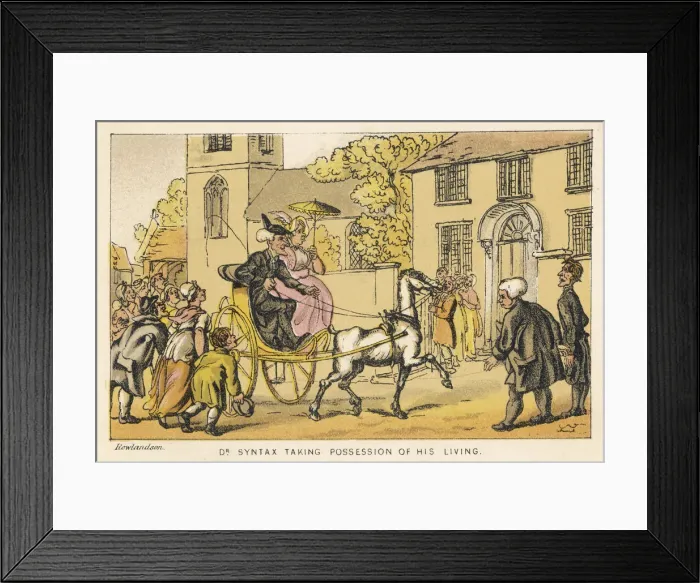 Framed Print : Dr Syntax taking possession of his living Framed Print : Dr Syntax taking possession of his living