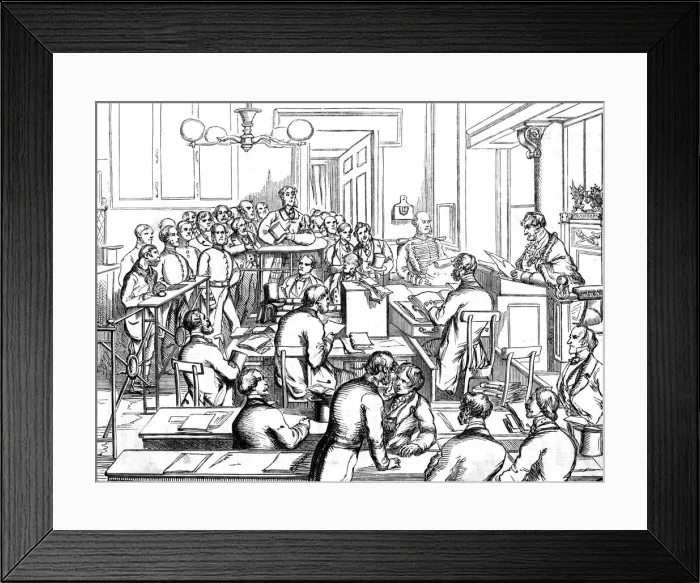 Framed Print : COURT SCENE 1828 Framed Print : COURT SCENE 1828