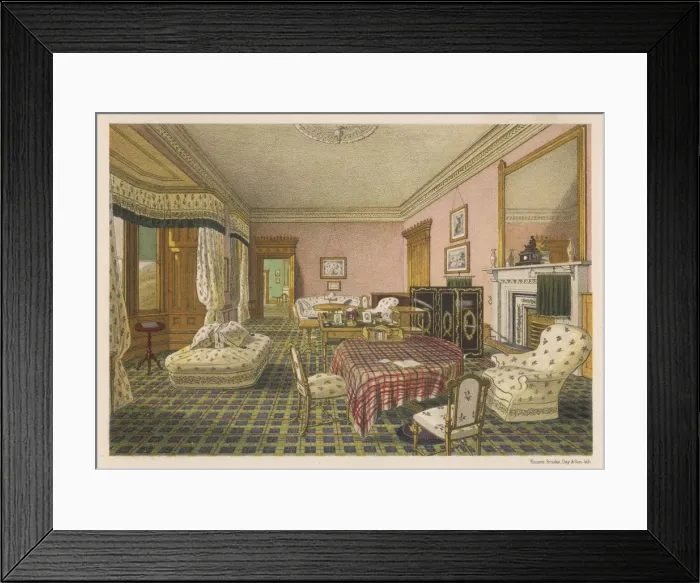 Framed Print : Queen Victorias sitting room, Balmoral 1857 Framed Print : Queen Victorias sitting room, Balmoral 1857
