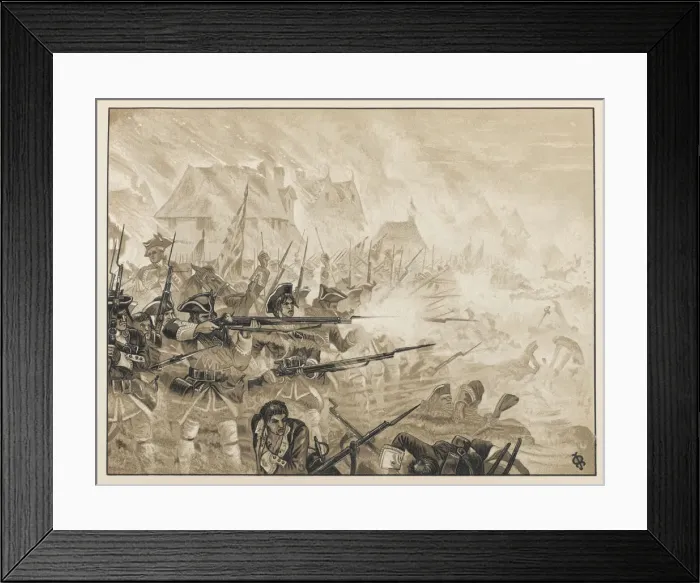 Framed Print : BATTLE OF FONTENOY 1745 Framed Print : BATTLE OF FONTENOY 1745
