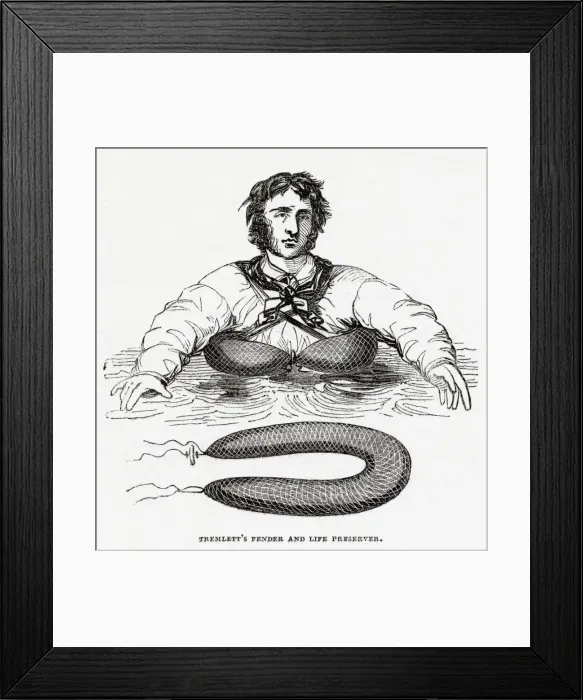 Framed Print : Tremletts Fender and Life Preserver 1846 Framed Print : Tremletts Fender and Life Preserver 1846