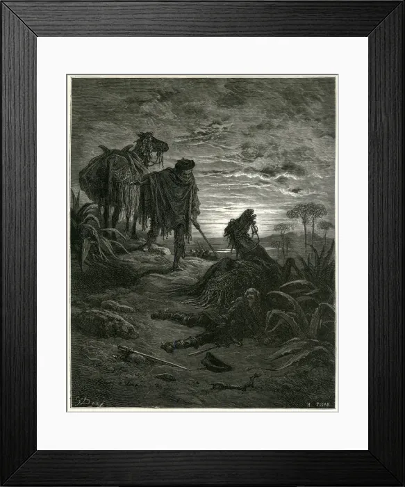 Framed Print : FABLE / TWO ASSES / DORE Framed Print : FABLE / TWO ASSES / DORE