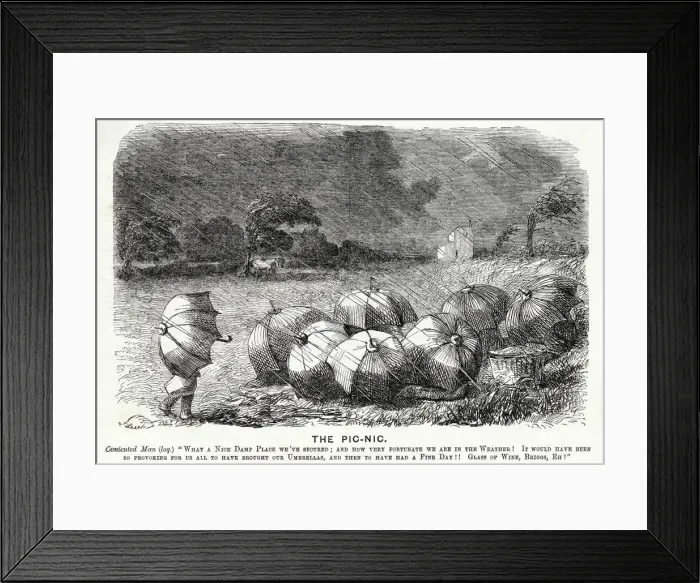 Framed Print : Cartoon, Pic-nic Framed Print : Cartoon, Pic-nic