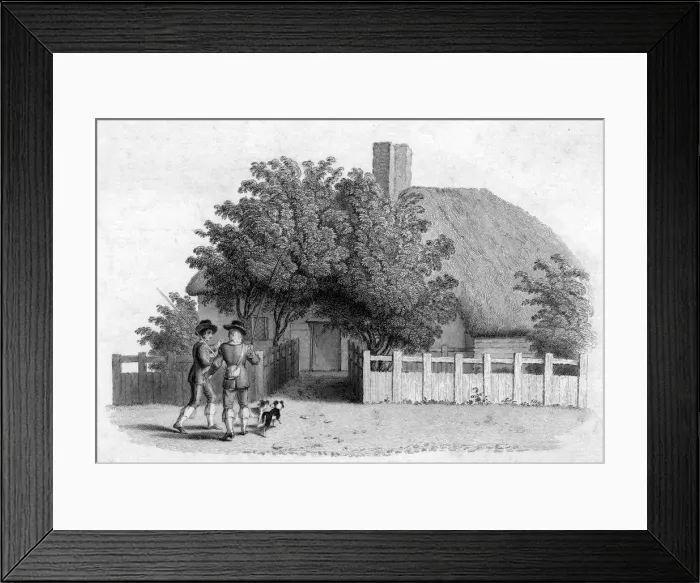 Framed Print : ANGLERS VISIT INN C1800 Framed Print : ANGLERS VISIT INN C1800