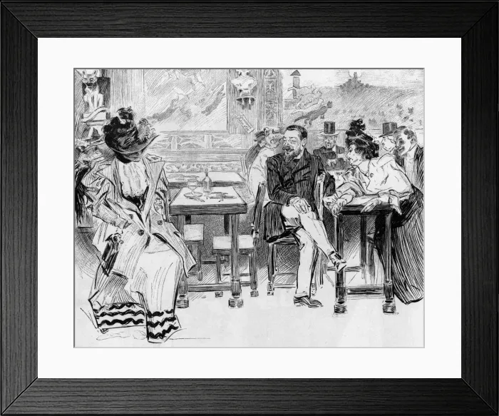 Framed Print : CHAT NOIR CONVERSATION Framed Print : CHAT NOIR CONVERSATION