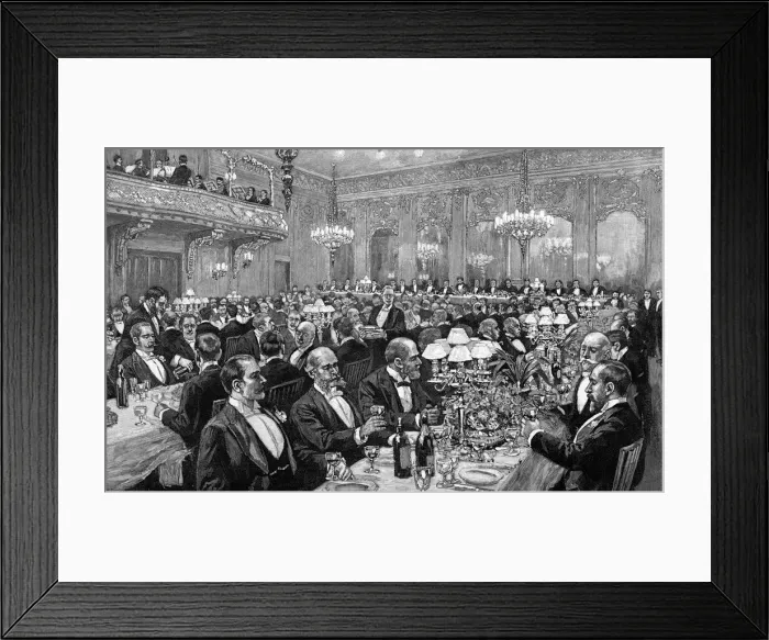 Framed Print : Chamber of Commerce banquet, 1890 Framed Print : Chamber of Commerce banquet, 1890
