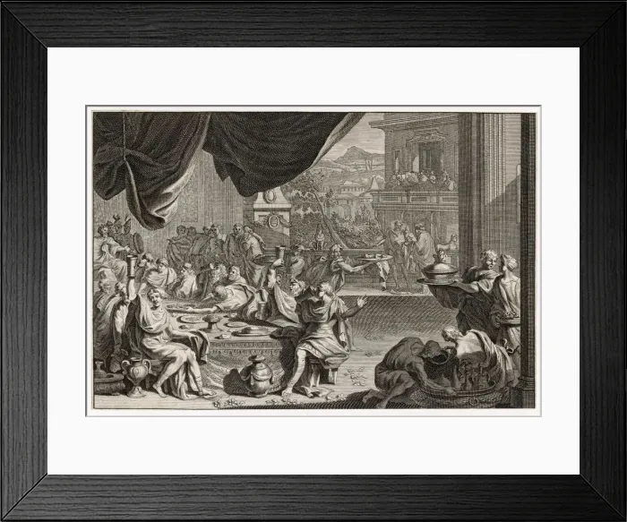 Framed Print : BUSY ROMAN BANQUET Framed Print : BUSY ROMAN BANQUET