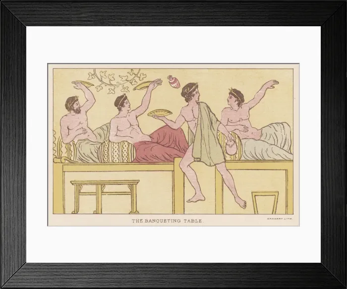 Framed Print : ANCIENT GREEK BANQUET Framed Print : ANCIENT GREEK BANQUET