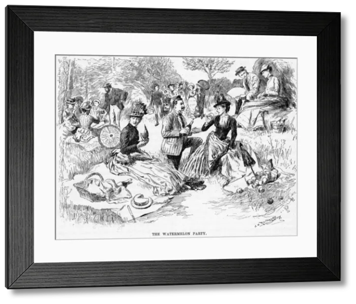 Framed Print : PICNIC / WATERMELON, 1886 Framed Print : PICNIC / WATERMELON, 1886
