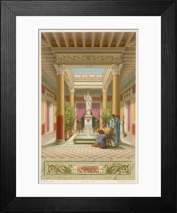 Framed Print : POMPEII ATRIUM RESTORED Framed Print : POMPEII ATRIUM RESTORED