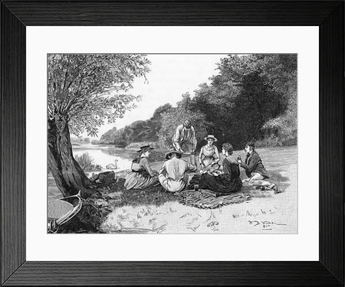 Framed Print : PICNIC / QUARRY WOODS / 1881 Framed Print : PICNIC / QUARRY WOODS / 1881