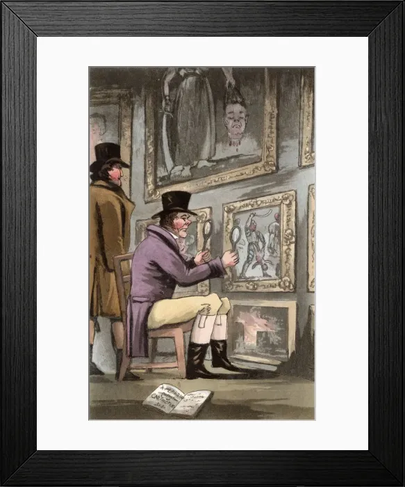 Framed Print : EXAMINING A PICTURE 1821 Framed Print : EXAMINING A PICTURE 1821
