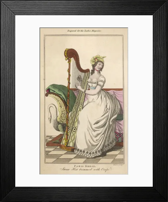 Framed Print : Harpist 1798 Framed Print : Harpist 1798