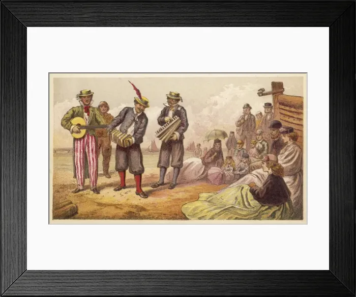 Framed Print : Minstrels on Beach Framed Print : Minstrels on Beach