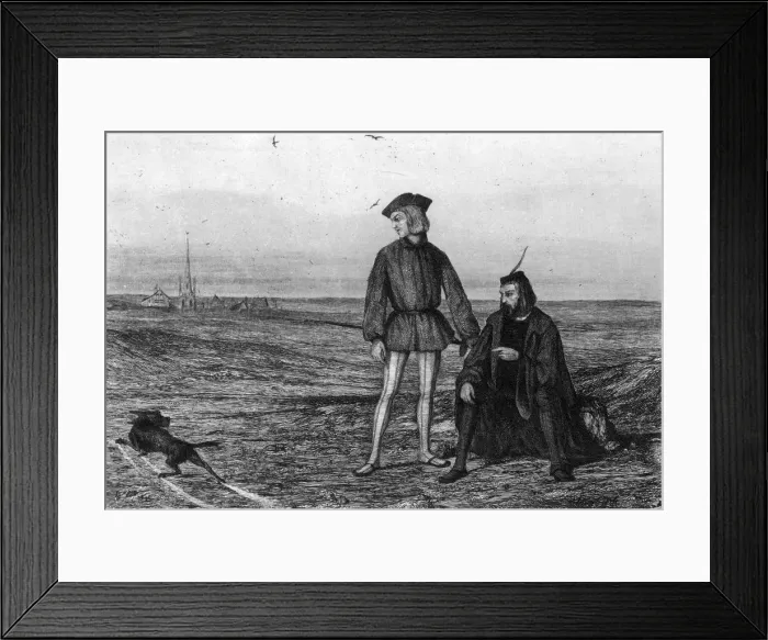 Framed Print : FAUST AND BLACK DOG Framed Print : FAUST AND BLACK DOG