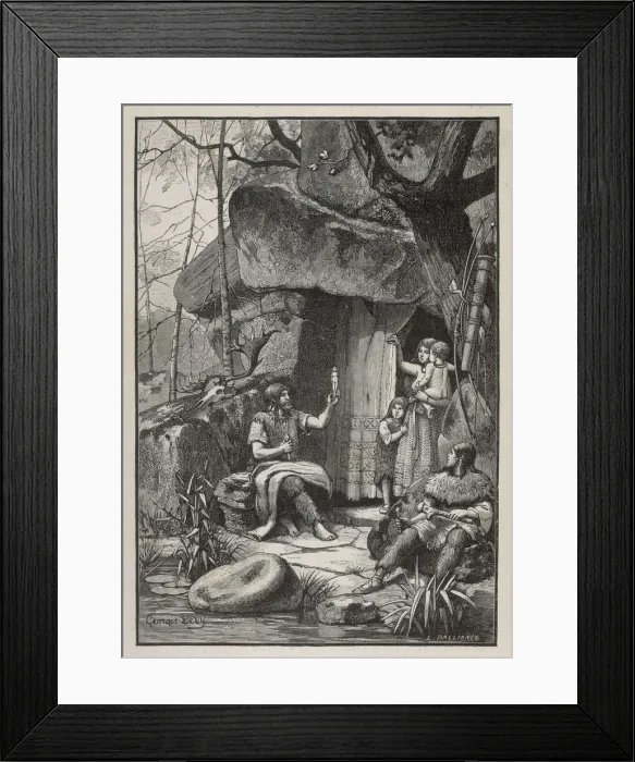 Framed Print : Stone Age Carving Framed Print : Stone Age Carving