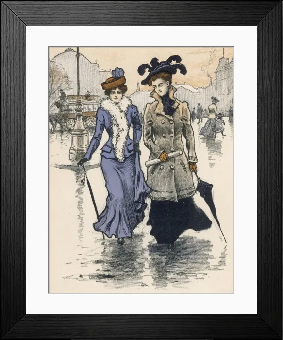 Framed Print : Two Danish Women 1901 Framed Print : Two Danish Women 1901