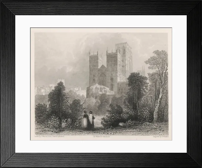 Framed Print : DURHAM CATHEDRAL / 1837 Framed Print : DURHAM CATHEDRAL / 1837