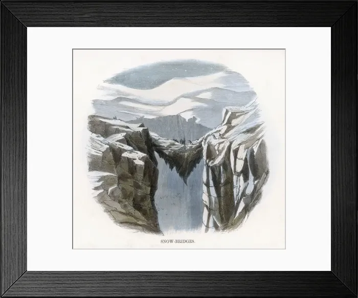 Framed Print : MONT BLANC SNOW BRIDGE Framed Print : MONT BLANC SNOW BRIDGE