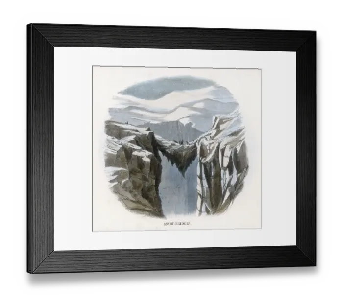 Framed Print : MONT BLANC SNOW BRIDGE Framed Print : MONT BLANC SNOW BRIDGE