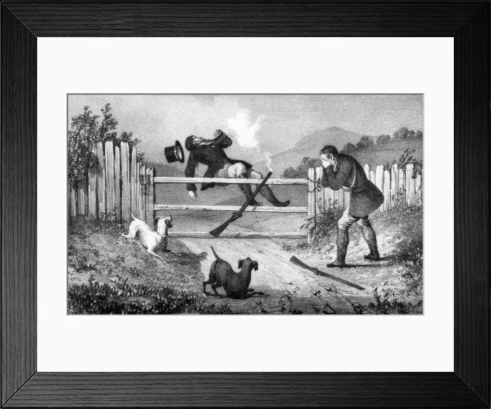Framed Print : MISHAP WITH A GUN Framed Print : MISHAP WITH A GUN