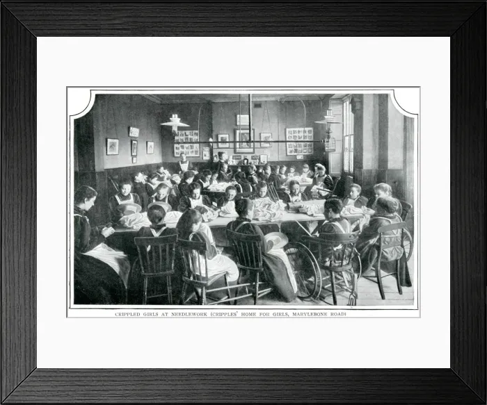 Framed Print : Cripples Home and industrial School for Girls 1900 Framed Print : Cripples Home and industrial School for Girls 1900