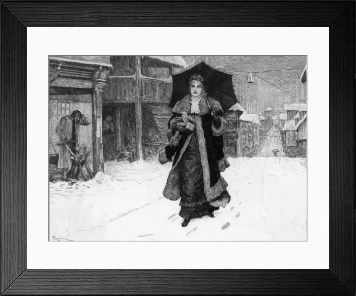 Framed Print : LADY BOUNTIFUL IN SNOW Framed Print : LADY BOUNTIFUL IN SNOW