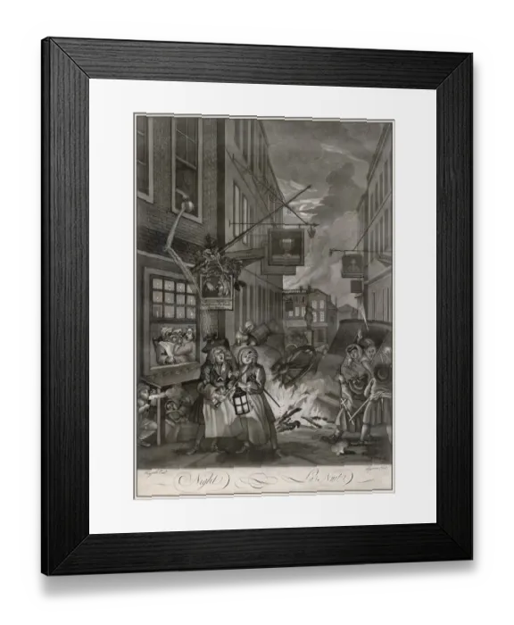 Framed Print : Hogarth Times Night Framed Print : Hogarth Times Night