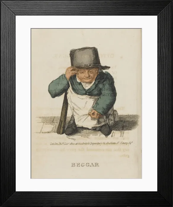 Framed Print : LONDON / CRIES / BEGGAR / TINY Framed Print : LONDON / CRIES / BEGGAR / TINY
