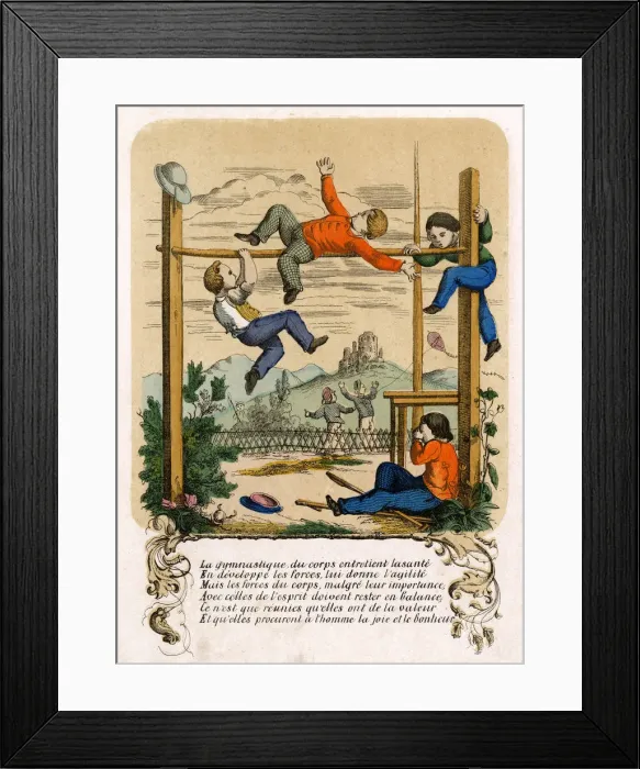 Framed Print : GYMNASTICS / CHILDREN Framed Print : GYMNASTICS / CHILDREN