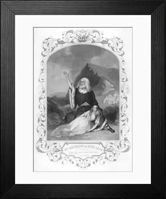 Framed Print : MACREADY  /  LEAR  /  ACT 5 SC 3