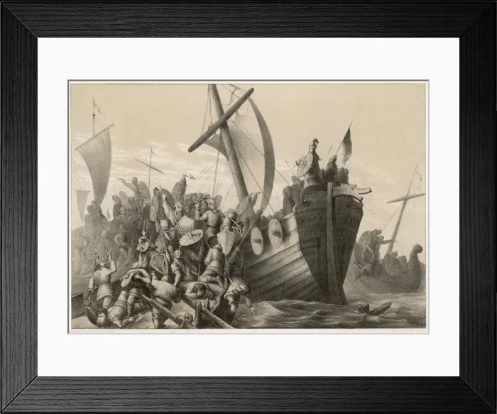 Framed Print : Battle of Hafrsfjord Framed Print : Battle of Hafrsfjord