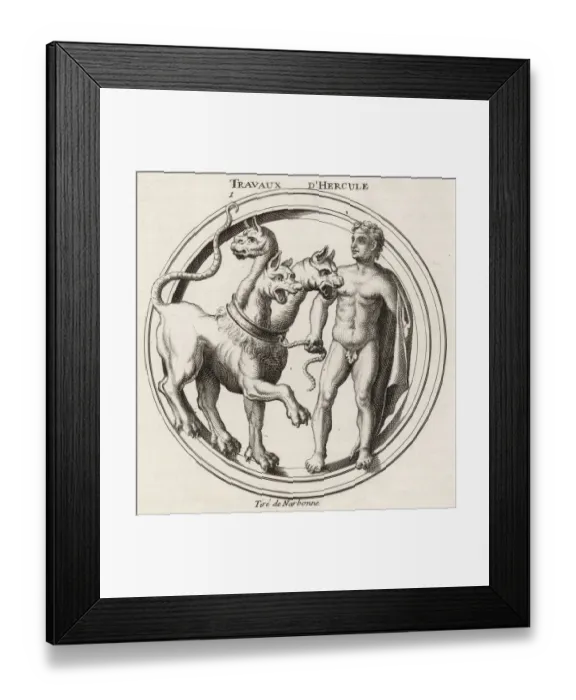 Framed Print : Herakles - Cerberus Framed Print : Herakles - Cerberus