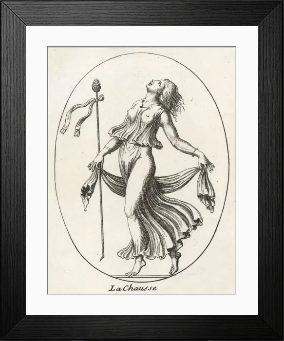 Framed Print : BACCHANTE. A Bacchante, worshipper of Bacchus, in ecstasy Framed Print : BACCHANTE. A Bacchante, worshipper of Bacchus, in ecstasy
