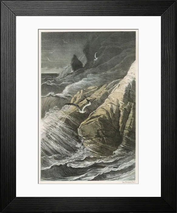 Framed Print : ROCKY COAST IN STORM Framed Print : ROCKY COAST IN STORM