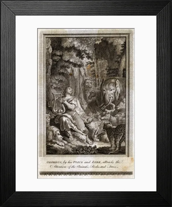 Framed Print : ORPHEUS AND THE BEASTS Framed Print : ORPHEUS AND THE BEASTS