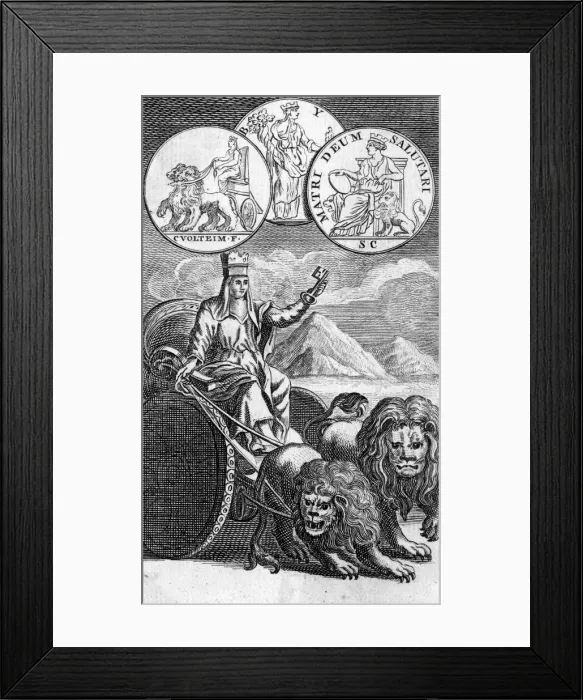 Framed Print : CYBELE. Mother goddess of Phrygia, goddess of fertility Framed Print : CYBELE. Mother goddess of Phrygia, goddess of fertility