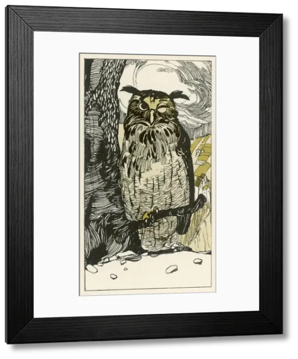 Framed Print : Birds - Owl - Grimms Fairy Tales Framed Print : Birds - Owl - Grimms Fairy Tales