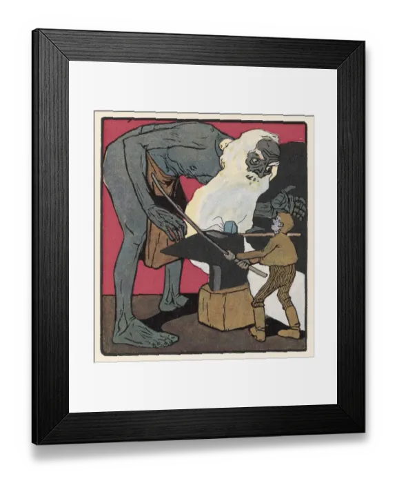 Framed Print : YOUTH LEARNS FEAR  /  GRIMM
