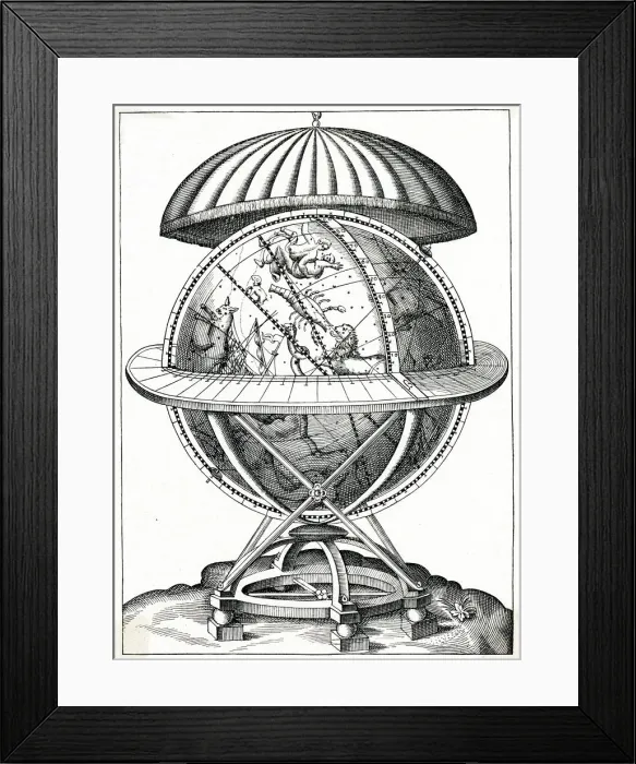 Framed Print : TYCHO BRAHES GLOBE 1584 Framed Print : TYCHO BRAHES GLOBE 1584