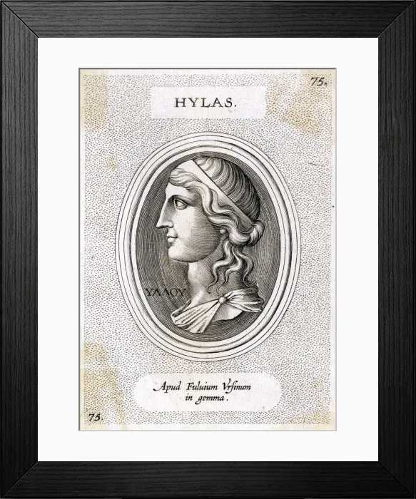 Framed Print : HYLAS. A youth of whom Herakles is very fond; but during the Golden Fleece expedition Framed Print : HYLAS. A youth of whom Herakles is very fond; but during the Golden Fleece expedition