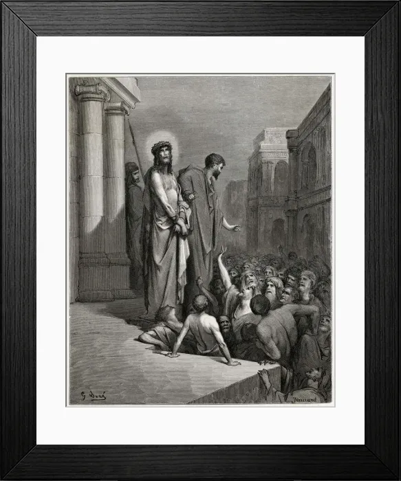 Framed Print : JESUS BEFORE CROWDS Framed Print : JESUS BEFORE CROWDS