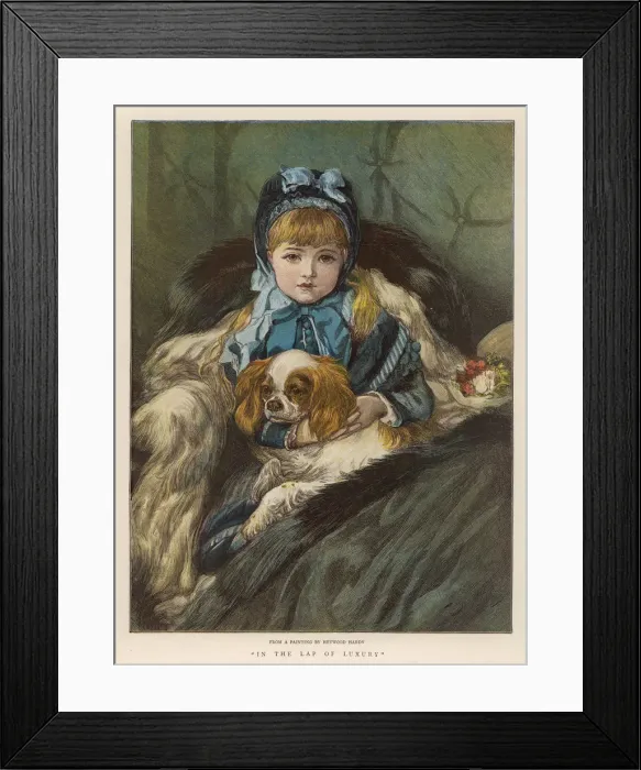 Framed Print : GIRL WITH K C SPANIEL Framed Print : GIRL WITH K C SPANIEL