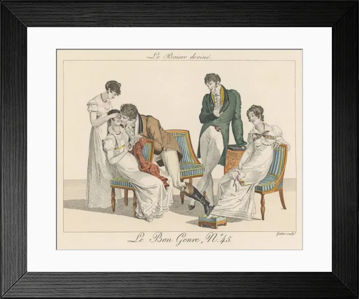 Framed Print : GAME / KISSING / FRANCE 1811 Framed Print : GAME / KISSING / FRANCE 1811