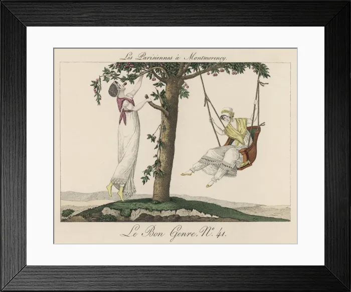 Framed Print : PARISIENNE SWINGS C. 1810 Framed Print : PARISIENNE SWINGS C. 1810