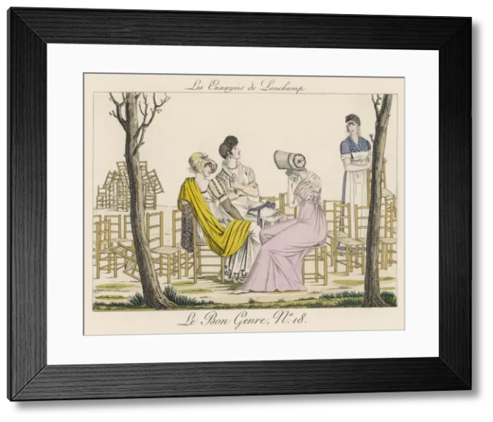 Framed Print : LONGCHAMP GARDENS C. 1805 Framed Print : LONGCHAMP GARDENS C. 1805