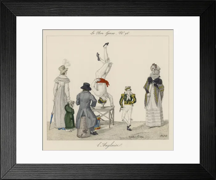 Framed Print : STREET ACROBATS / C. 1815 Framed Print : STREET ACROBATS / C. 1815