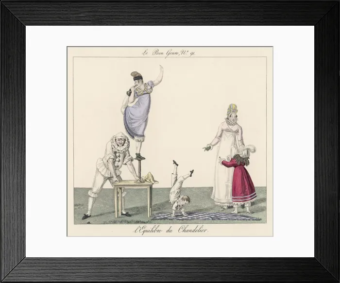Framed Print : STREET ACROBATS / C. 1816 Framed Print : STREET ACROBATS / C. 1816