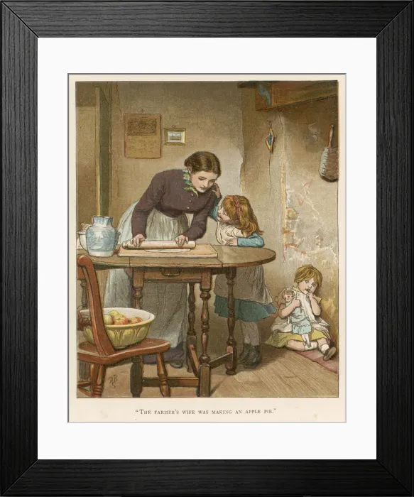 Framed Print : Baking An Apple Pie 1884 Framed Print : Baking An Apple Pie 1884